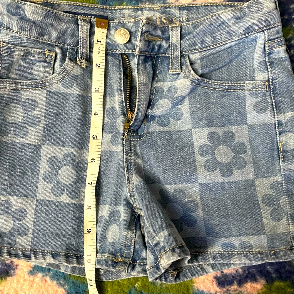 Girl, jeans shorts